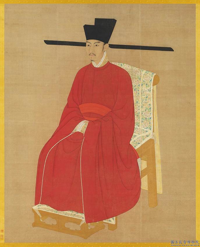 宋哲宗坐像　軸